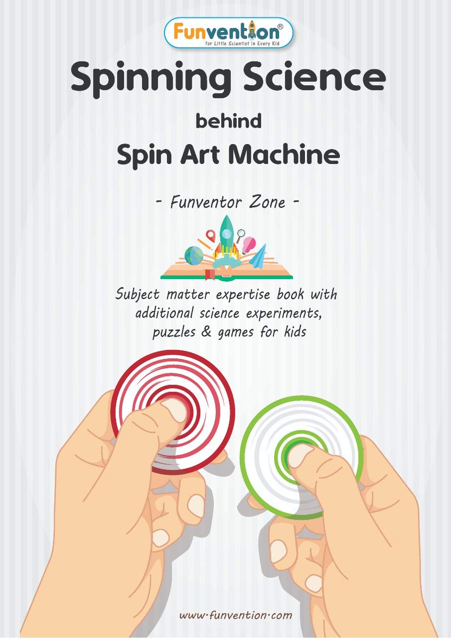 Funvention- for Little Scientist in Every Kid Spin Art Machine DIY STEM Learning Kit, 8+ Yrs