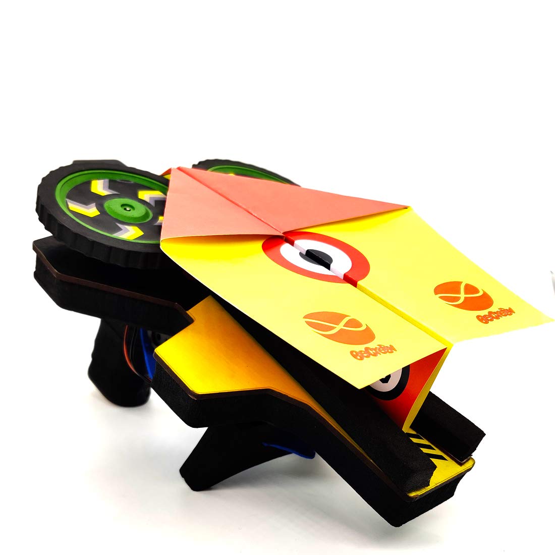 BE CRE8V Motorized Plane Launcher & Power Shooter Kit: STEAM Toy for Ages 8+ - Learn Aerodynamics, Electronics, and More!