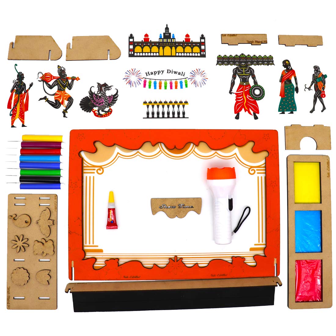 Be Cre8v Ramayana Storytelling Theatre with original Story Book Activity Kit for kids over 4 years. Children learn ethics, morals through story, Leaning & Education fun toy for Children