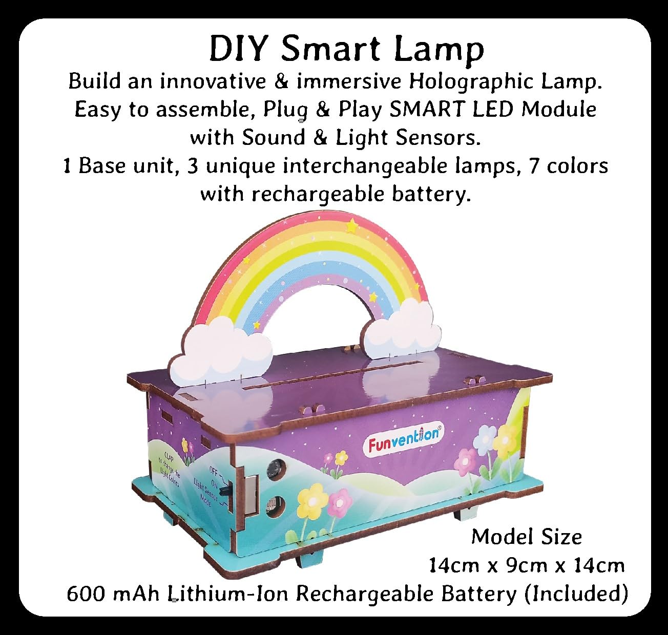 My Dream Home 3D Smart Lamp with Sound & Light Control - STEM Learning DIY Utility Kit