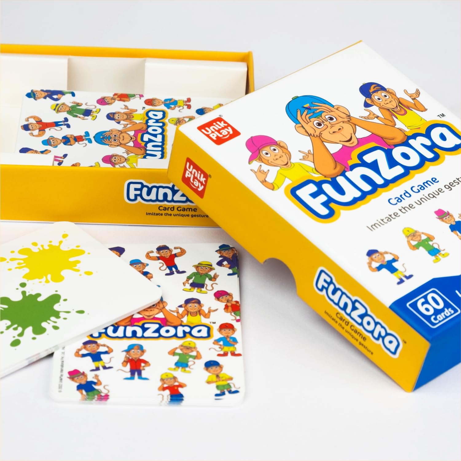 UnikPlay Educational Game FunZora Card Game for Kids and Girls Ages 4 and up | Easy to Learn Playing Card Games for Family Fun | Brain Games