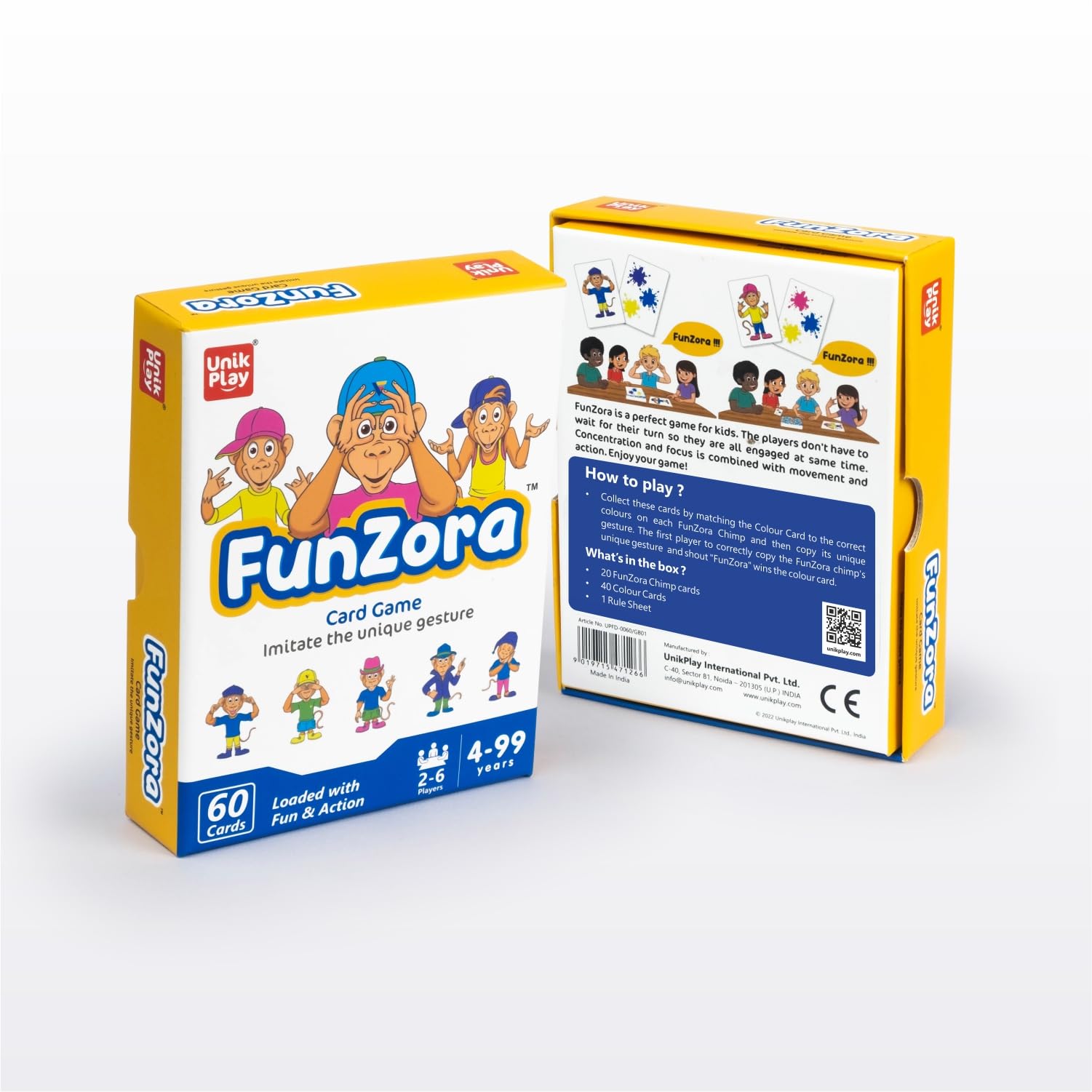 UnikPlay Educational Game FunZora Card Game for Kids and Girls Ages 4 and up | Easy to Learn Playing Card Games for Family Fun | Brain Games