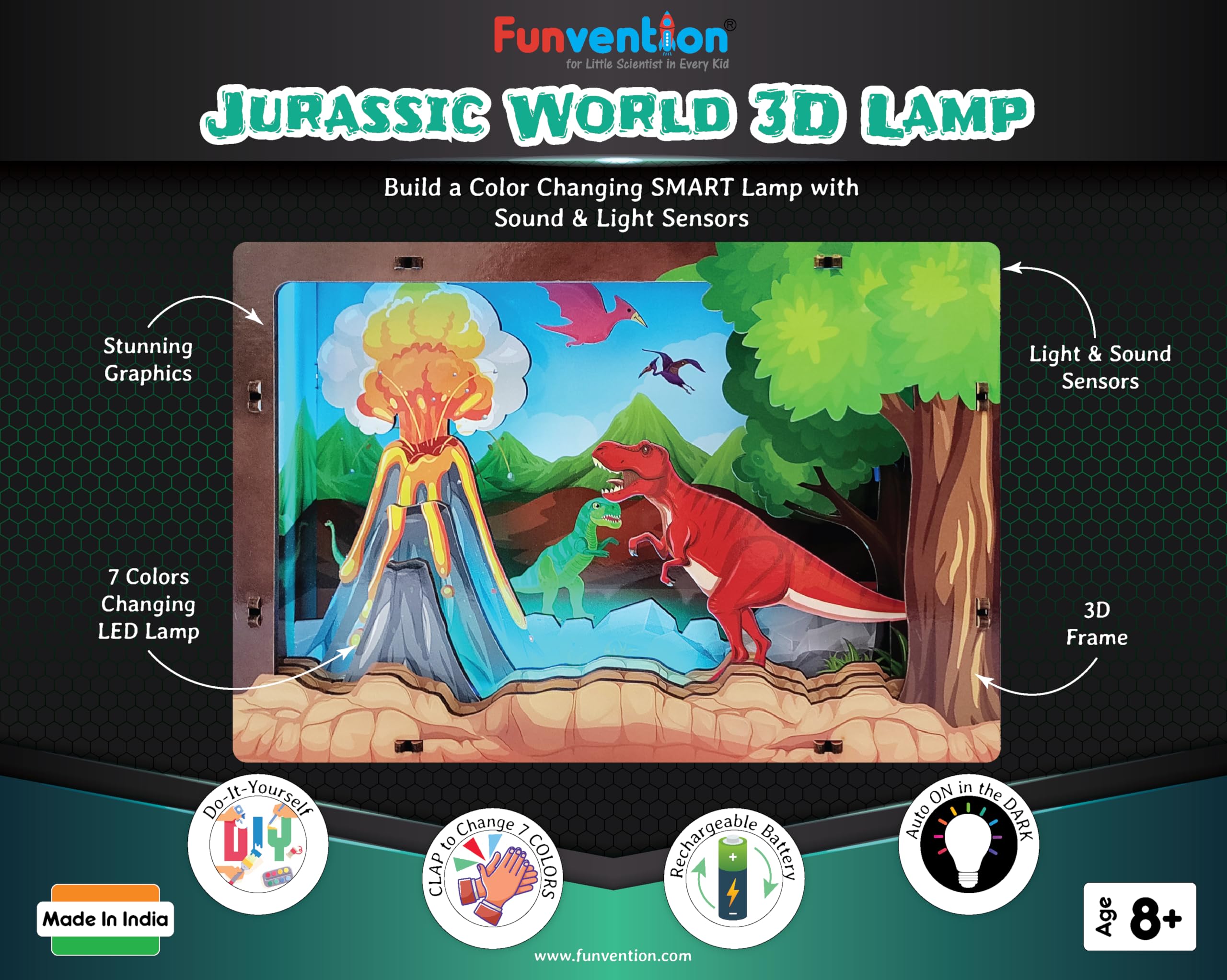 My Dream Home 3D Smart Lamp with Sound & Light Control - STEM Learning DIY Utility Kit