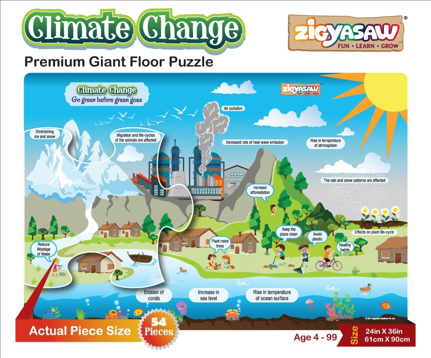 Zigyasaw Climate Change (Global Warming) premium giant floor puzzle